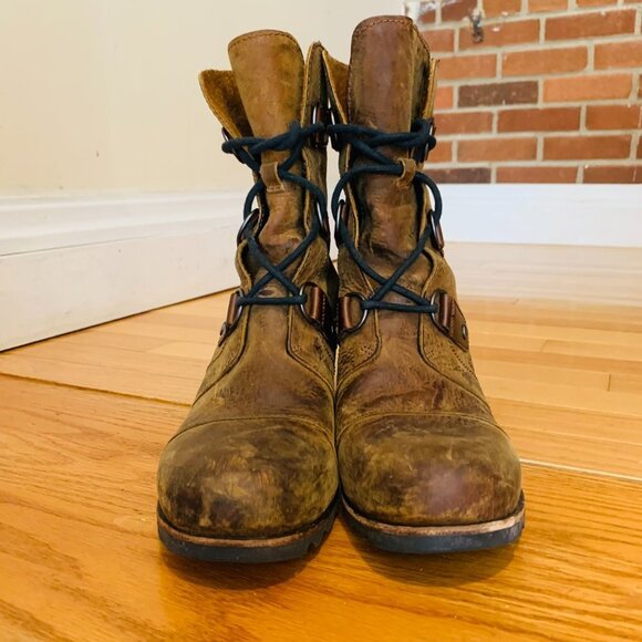 Sorel JOAN Of ARTIC WEDGE BOOTS KETTLE!! Lace Up Waterproof Women Size 11 - Picture 4 of 13